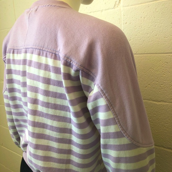 Vintage O.C. Sport Purple and White Striped Sweater - Picture 5 of 6